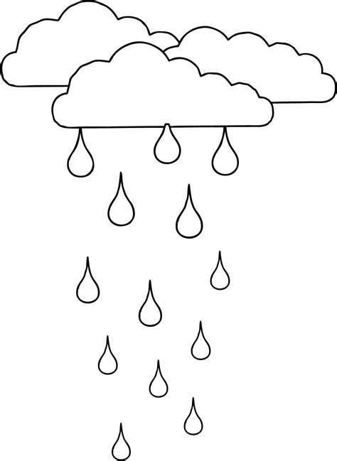 Rain Cloud Coloring Page At Getdrawings Free Download