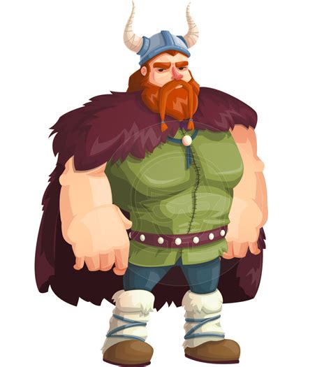 Viking Warrior Cartoon Vector Character Aka Bjorn Strong Graphicmama