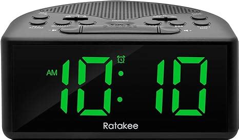 Amazon Ratakee Digital Alarm Clock Radio For Bedroom With Am Fm