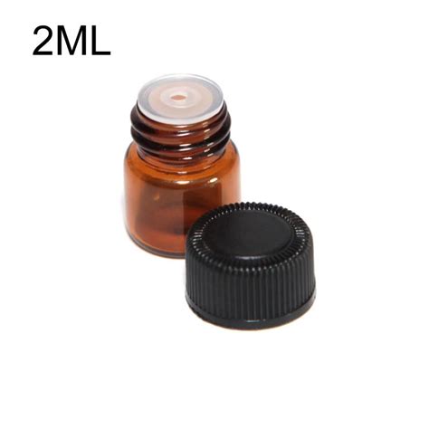 Ml Dram Glass Essential Oil Bottle Amber Perfume Sample Tubes