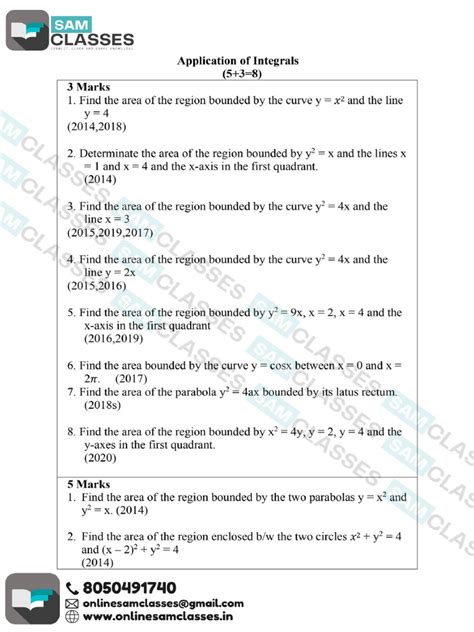 Application of Integrals | PDF