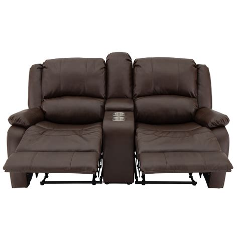 Recpro Charles 67 Double Rv Wall Hugger Recliner Sofa With Console