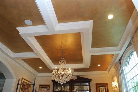 A Gorgeous Ceiling Finished In Modern Masters Metallic Paints And Glazes By Lauren Rosenblum