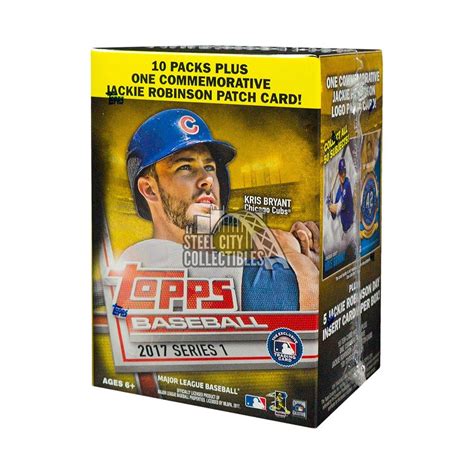 2017 Topps Series 1 Baseball 10ct Blaster Box Steel City Collectibles