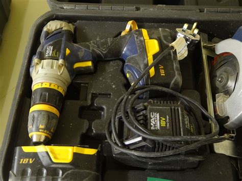 MAC Allister 18v professional set. Cordless Hammer drill and Trim Saw ...