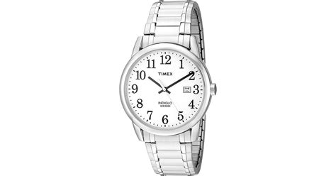 Timex Tw P Easy Reader Silver Tone Stainless Steel Expansion Band