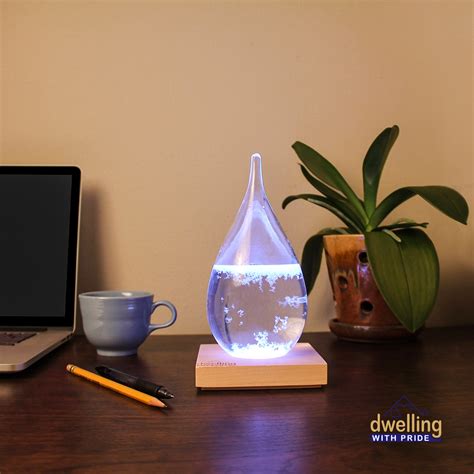 Storm Glass Weather Station With Led Base Dwelling With Pride