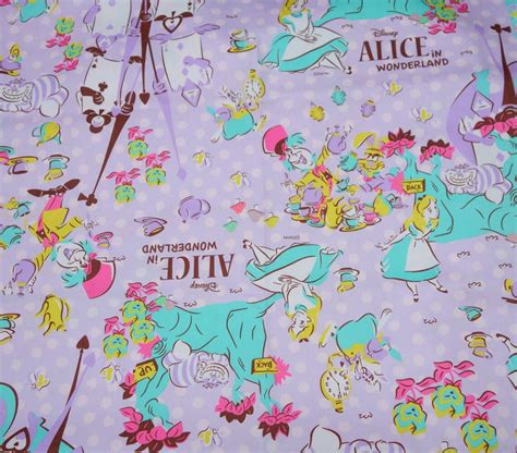 Alice in Wonderland Fabric by Yard | Etsy