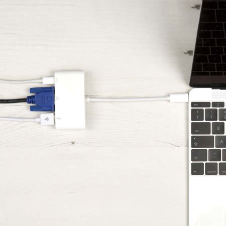 Adaptateur USB C 3 1 Vers VGA Avec Port USB A USB C Goobay Blanc