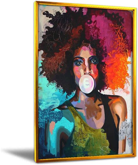 Aazaqtin Gloden Aluminum Alloy Framed African American Wall Art Black