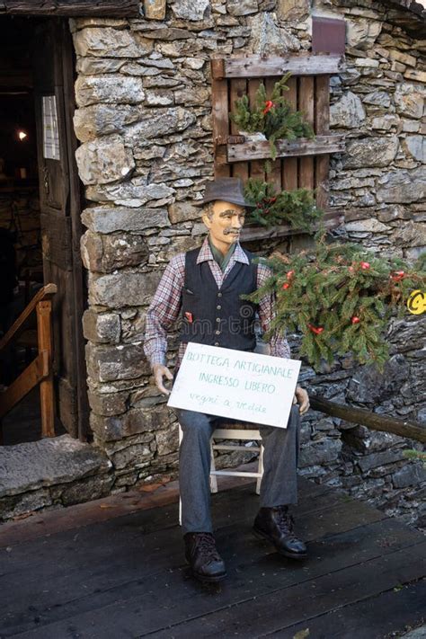 The Characteristic Nativity Scene Built In The Ancient Ligurian Village