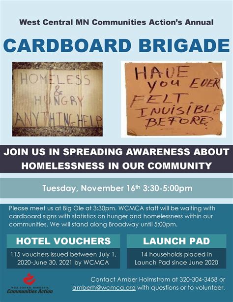 Homeless Awareness - Cardboard Brigade - West Central Minnesota ...