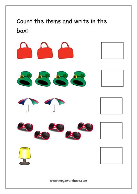 Free Printable Number Counting Worksheets For Preschool And