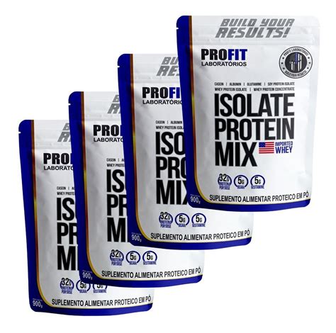 4 X Whey Isolate Protein Mix 900g Pro Fit Frete Grátis Mercado Livre