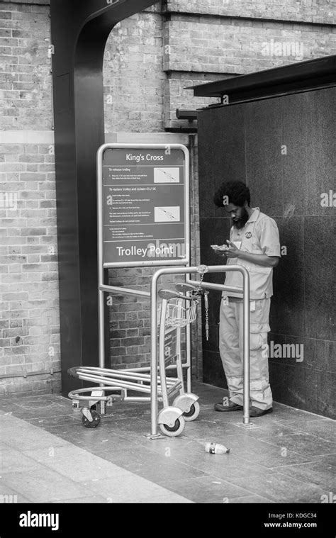 Kings Cross London Black And White High Resolution Stock Photography