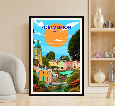 Portmeirion Poster Wales Art Portmeirion Print Portmeirion Etsy