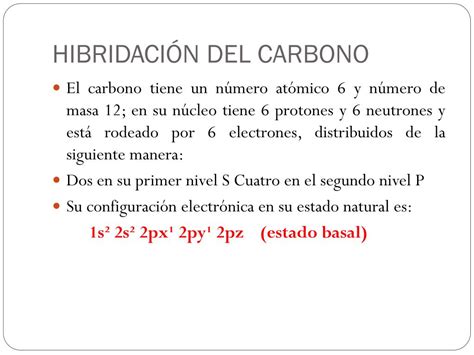 Ppt Hibridaci N Del Tomo De Carbono Powerpoint Presentation Free