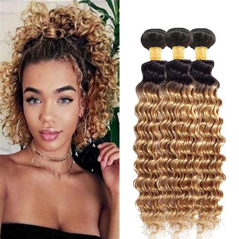 Ombre Bundles 1b27 Honey Blonde Bundles Deep Wave Human