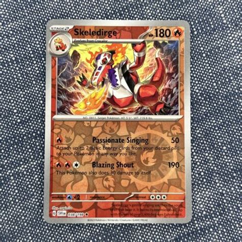 Pokémon TCG Skeledirge Scarlet Violet Base Set 038 198 Reverse Holo