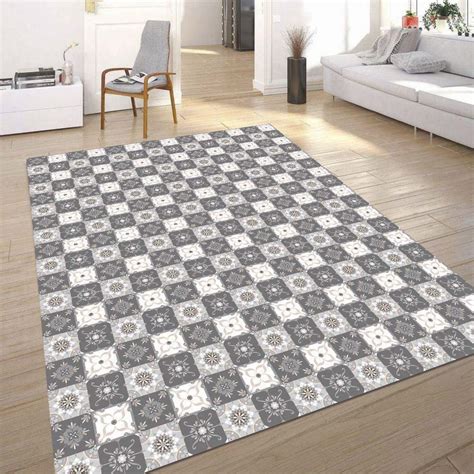 Ripley Alfombra Vin Lica Davanti Baldosa Cl Sica Gris X Cm