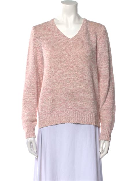 Loro Piana V Neck Sweater Pink Knitwear Clothing Lor157940 The