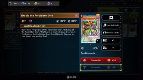 Decided to make an exodia deck, got this crafting the head. : r/masterduel