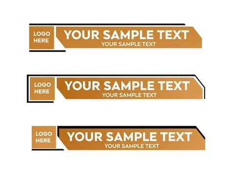 Premium Vector Lower Third Vector Design With Brown Overlay Strip