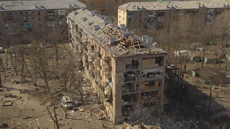 Watch Drone Footage Shows Damage To Residential Building Following