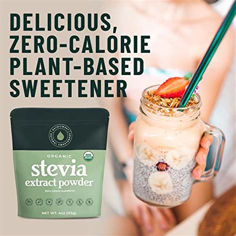 Organic 100 Pure Stevia Powder 4 Oz Satisfies Sweet Cravings Lowers