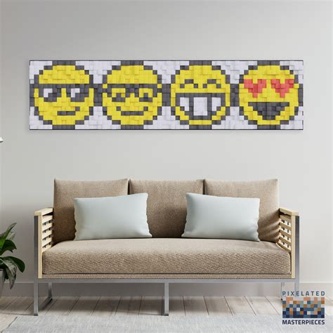 Emoji Wall Art 3d Wood Wall Art Wood Art Panel Decor Large Wall Wood