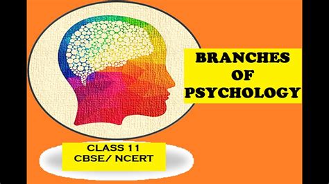 CLASS 11 PSYCHOLOGY CHAPTER 1 Branches Of Psychology Psychology