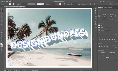 Create A Vintage Postcard In Illustrator Design Bundles