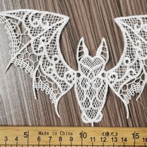 Black Lace Bat Embroidered Lace Bats Lace Bats Black Halloween Wall