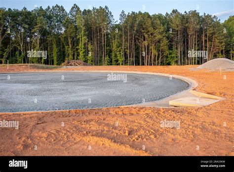 Flat Road Gravel Subbase In New Construction Residential Subdivision