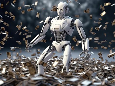 Premium Ai Image Rich Ai Robot With Lots Of Money Future Robot Jobs