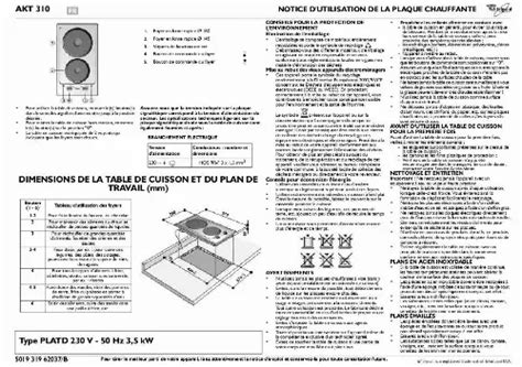 Notice plaque de cuisson WHIRLPOOL AKT 310 TF Trouver une solution à un