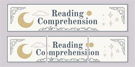 Celestial Themed Reading Comprehension Display Banner