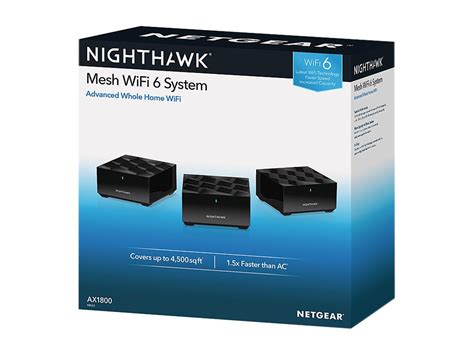 NETGEAR Nighthawk Advanced Whole Home Mesh WiFi 6 System MK63S With