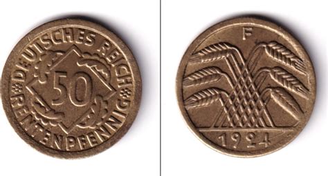 Weimarer Republik Pfennig Deutsches Reich Rentenpfennig F J