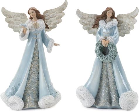 Amazon Melrose Set Of Angel With Bird And Wreath Christmas