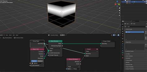 Geometry Nodes Transfer Attribute Through Mesh Boolean Modeling