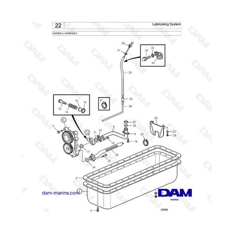 Volvo Penta KAD300 A KAMD300 A Lubricating System DAM Marine