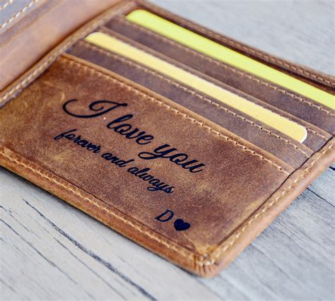 Personalization Leather Walletfathers Day Walletcustom Mens Wallet