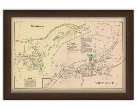 Villages Of Mumford And Scottsville New York 1872 Maps