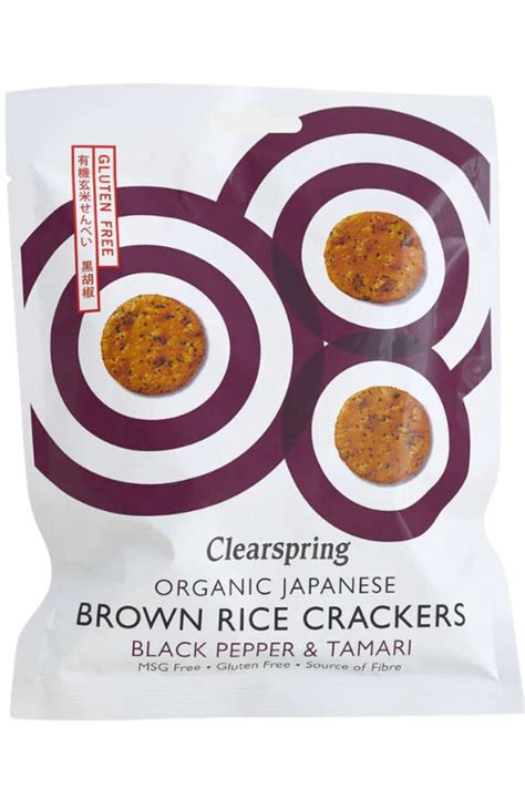 Clearspring Rice Crackers Black Pepper And Tamari 40g Fodmarket Ltd