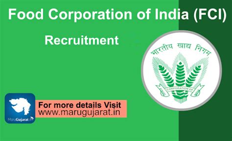 Food Corporation Of India Fci Recruitment For The Post Of Agm