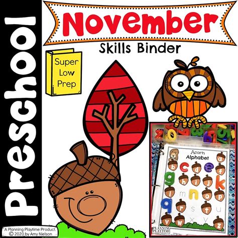 November Preschool Activities Binder Planning Playtime