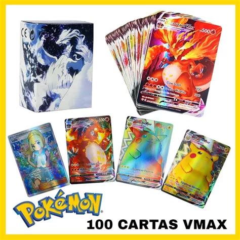 Caja De 100 Cartas Vmax Pokémon Español sin Repetir Cuotas sin interés