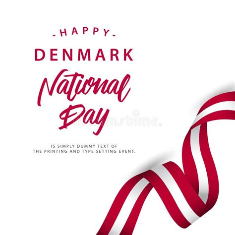 Denmark Flags Garland White Background Confetti Stock Illustrations