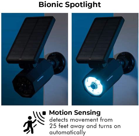 Bell Howell 2963 Bionic Spotlight Solar Spot 25 Feet Motion Sensor